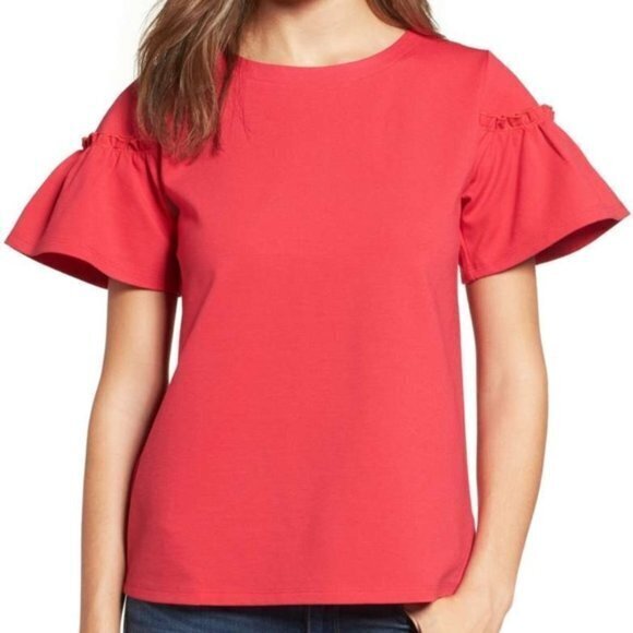 New Halogen®‎ Ruffle Sleeve Top - Picture 1 of 3